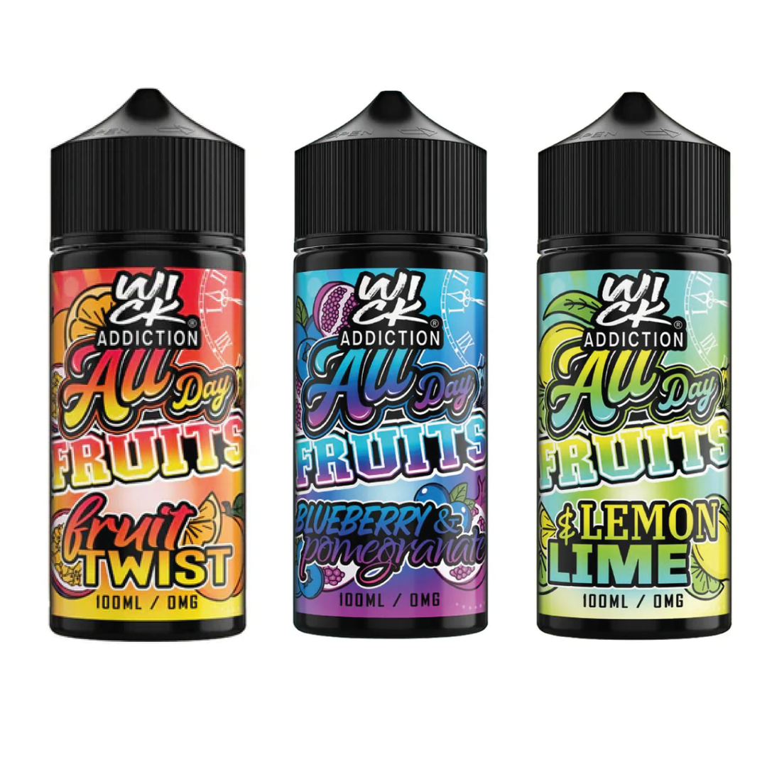 WICK ADDICTION All Day Fruits Shortfill Range (8592376889592)