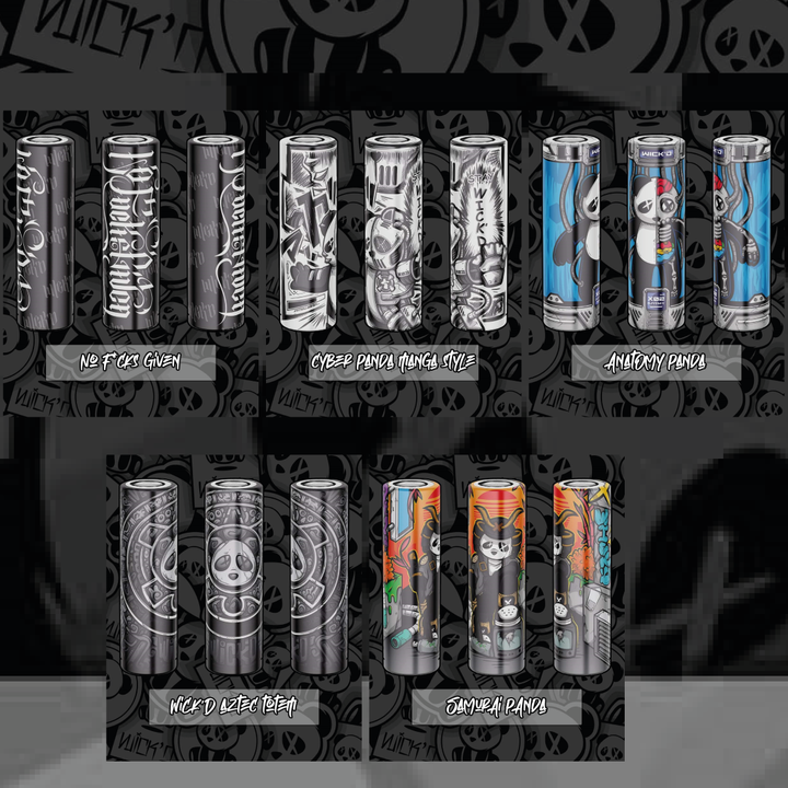 WICK'D Battery Wraps - 5 NEW DESIGNS (8748586795256)